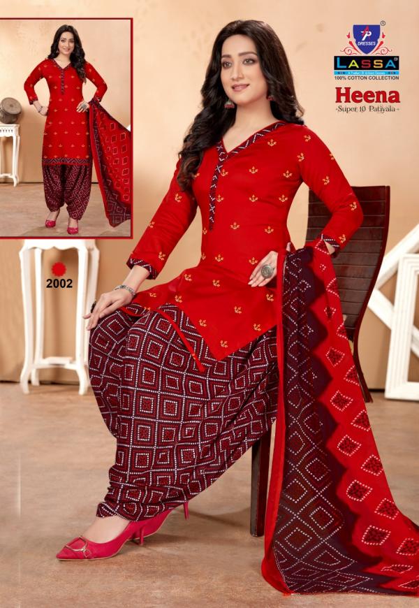 Lassa Heena Super 10 Patiyala Vol-2 Cotton Designer Dress Material